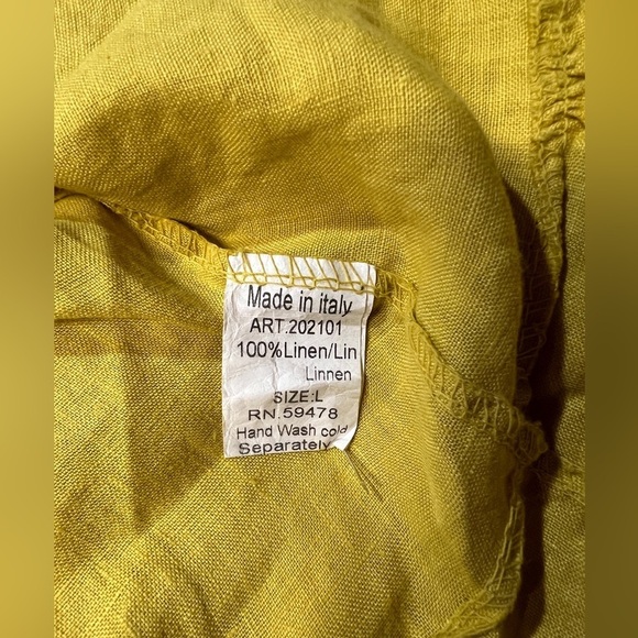 LUNGO L’ARNO Yellow with white stripes tunic size L. - Picture 10 of 13